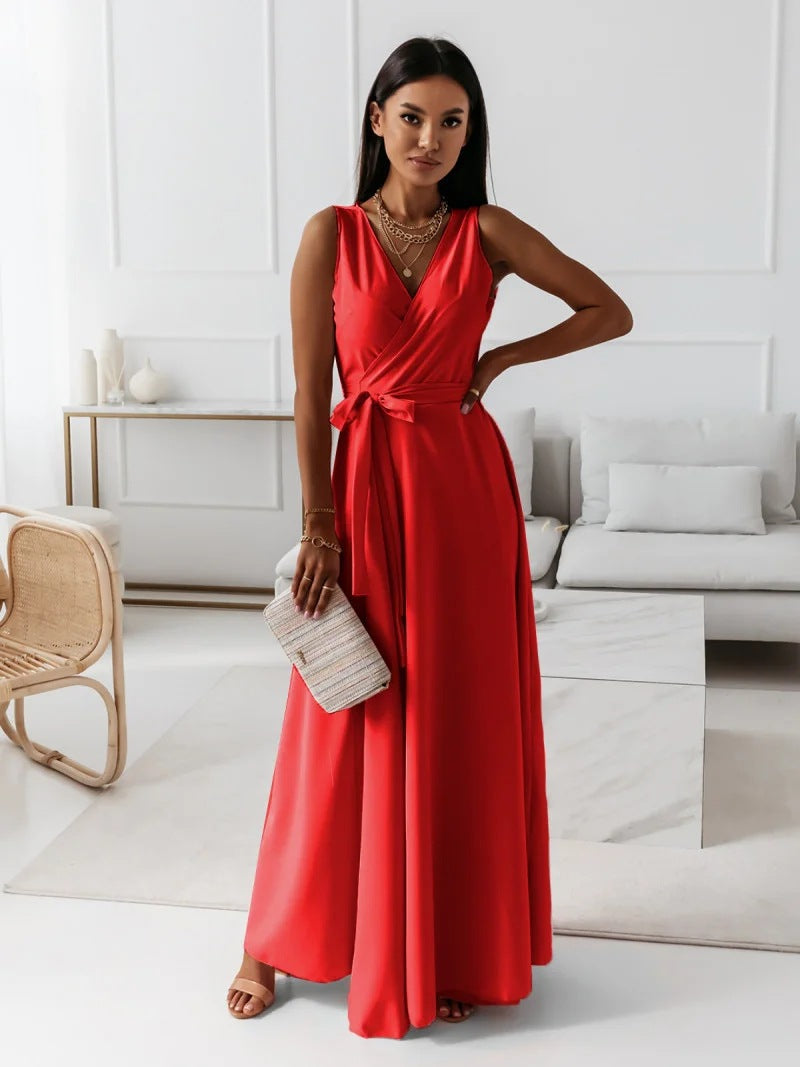 Abito lungo da donna Anya - Elegante abito avvolgente con vestibilità aderente e comfort traspirante