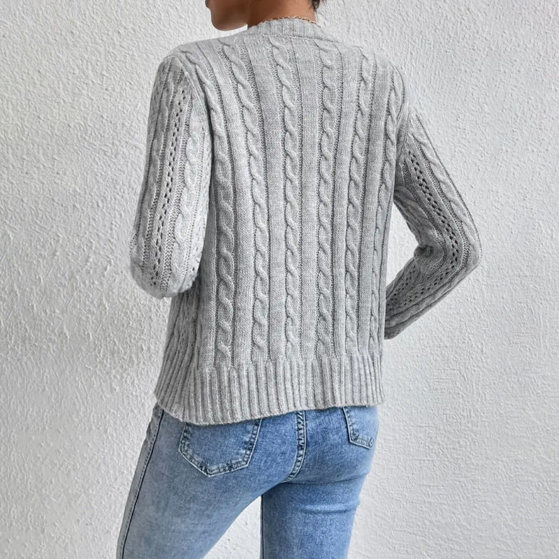 Cardigan da donna Milana - Elegante cardigan con bottoni e maniche lunghe
