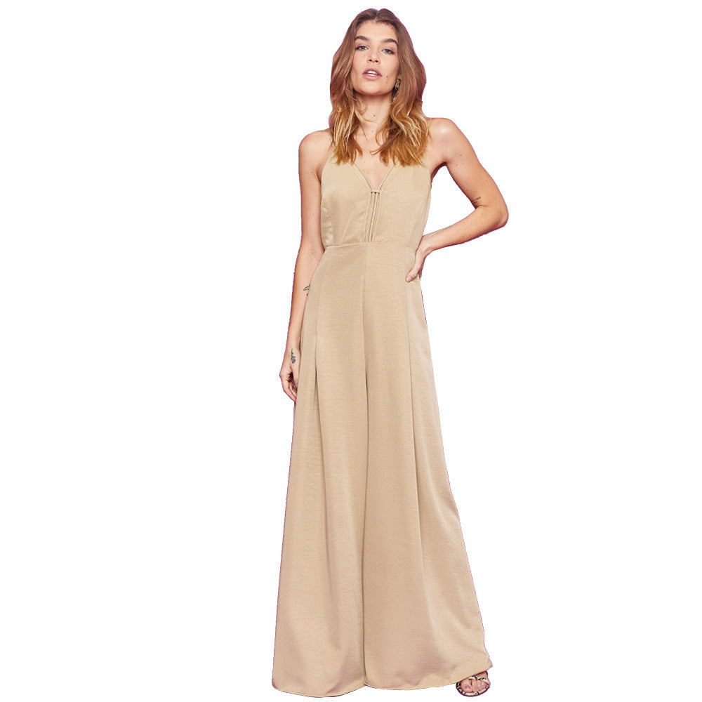 Tuta da donna Harriet - Elegante tuta a gamba larga e vita stretta chic