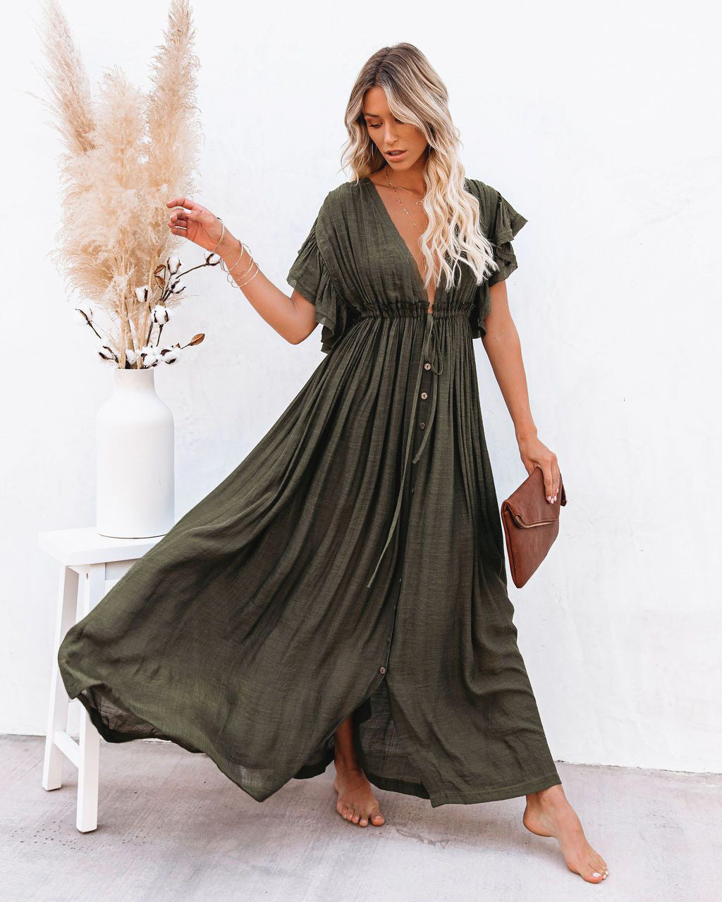 Abito lungo estivo da donna Adalise - Design leggero e fluido per giornate calde eleganti e confortevoli