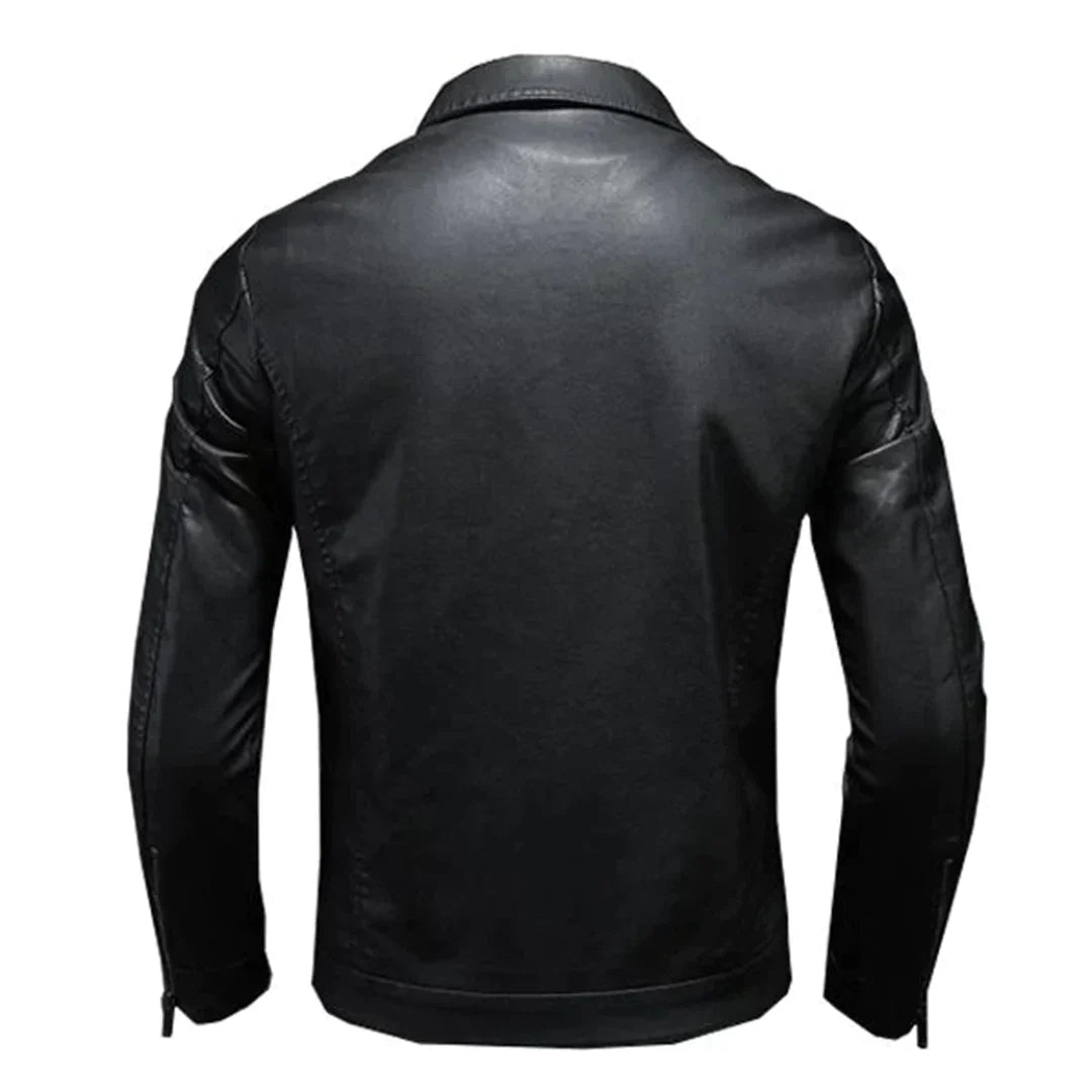 Stephen Veste Homme en Cuir – Style Classique, Détails Modernes & Fermeture Éclair Robuste