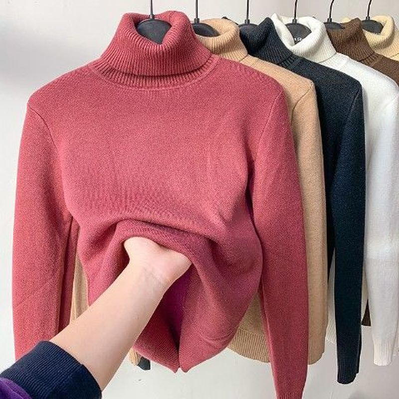 Delaney Pull Femme – Pull Tricoté Confortable avec Doublure Polaire Chaude pour l’Hiver