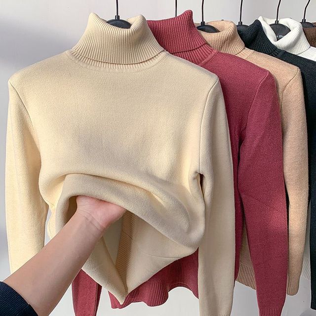 Delaney Pull Femme – Pull Tricoté Confortable avec Doublure Polaire Chaude pour l’Hiver