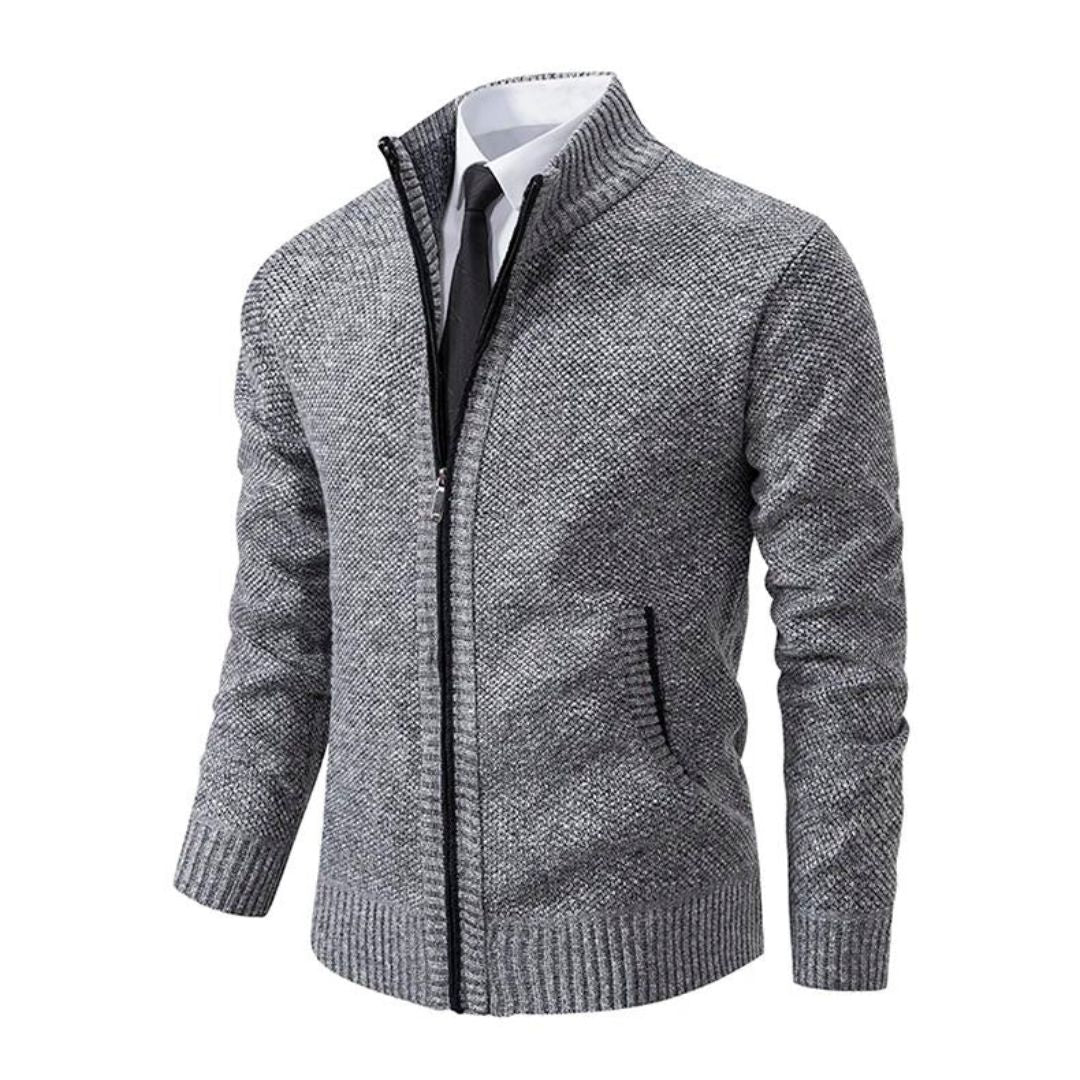 Adrian Pull Homme – Tricot Noir à Fermeture Zip, Élégant & Confortable pour Toutes Occasions