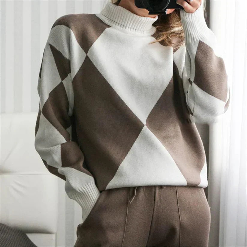Completo da donna Ava: completo lavorato a maglia elegante e confortevole con stile moderno