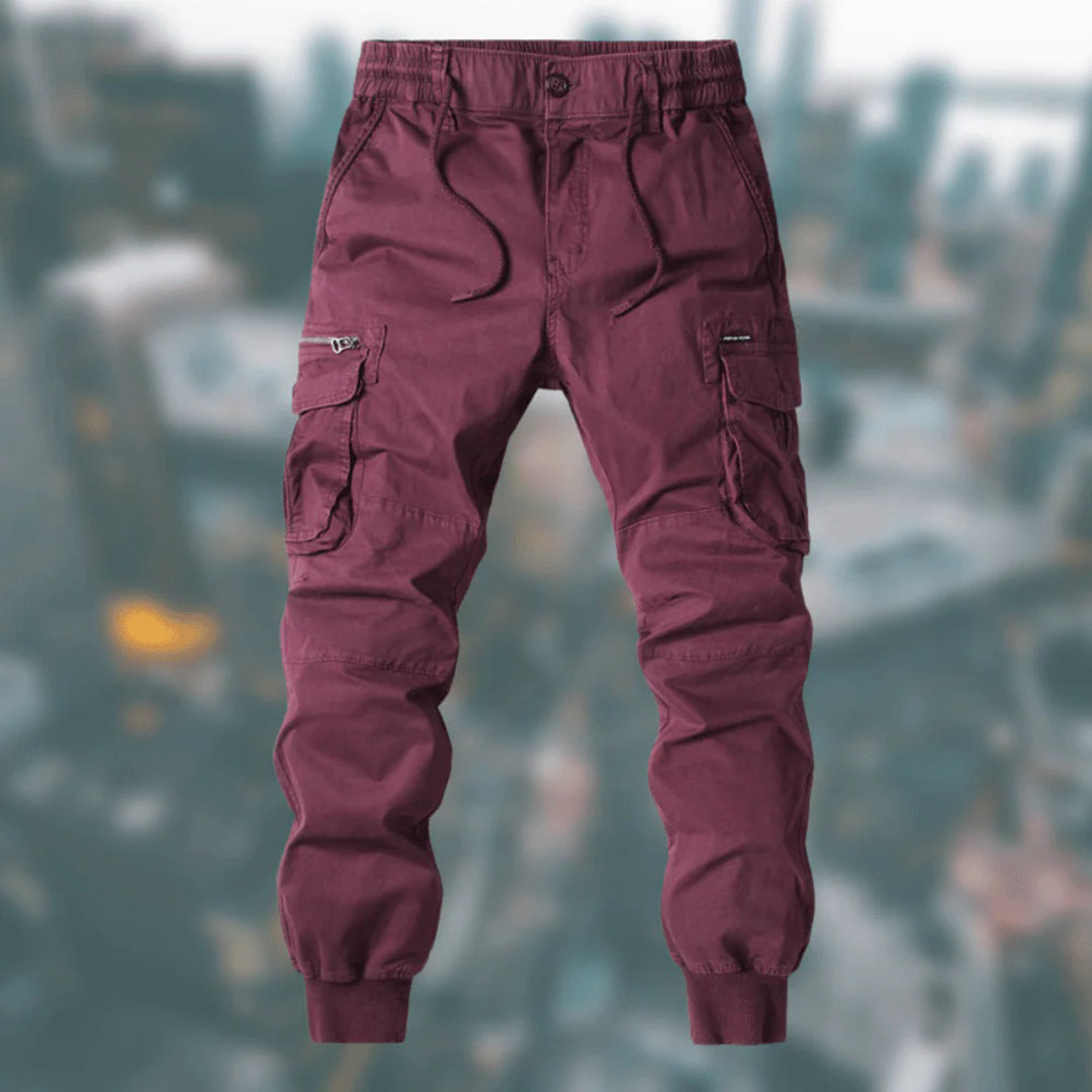 Pantaloni cargo da uomo Troy: comfort casual con tasche multiple e vita regolabile