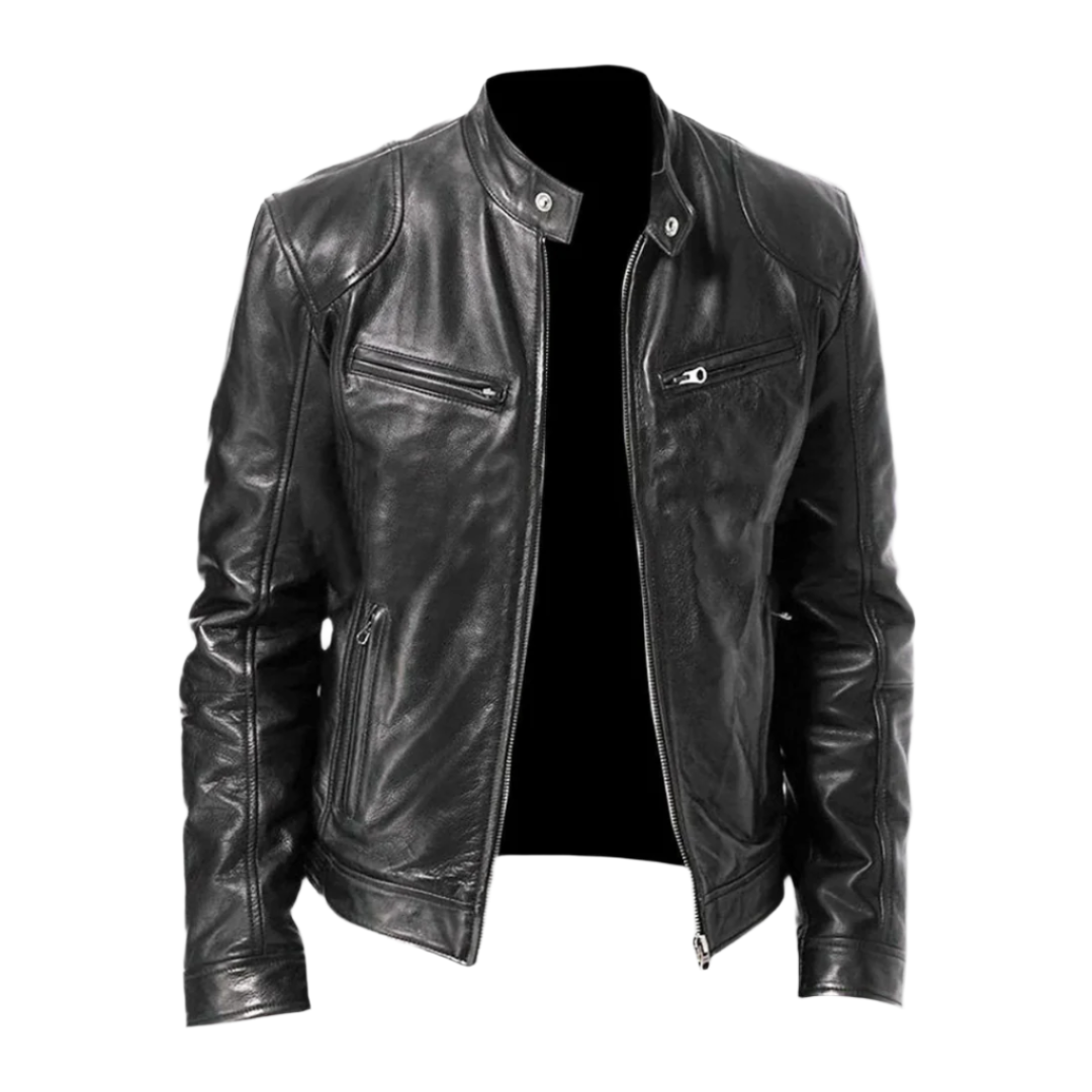 Giacca in pelle da uomo David - Giacca elegante e resistente con stile moderno e confortevole