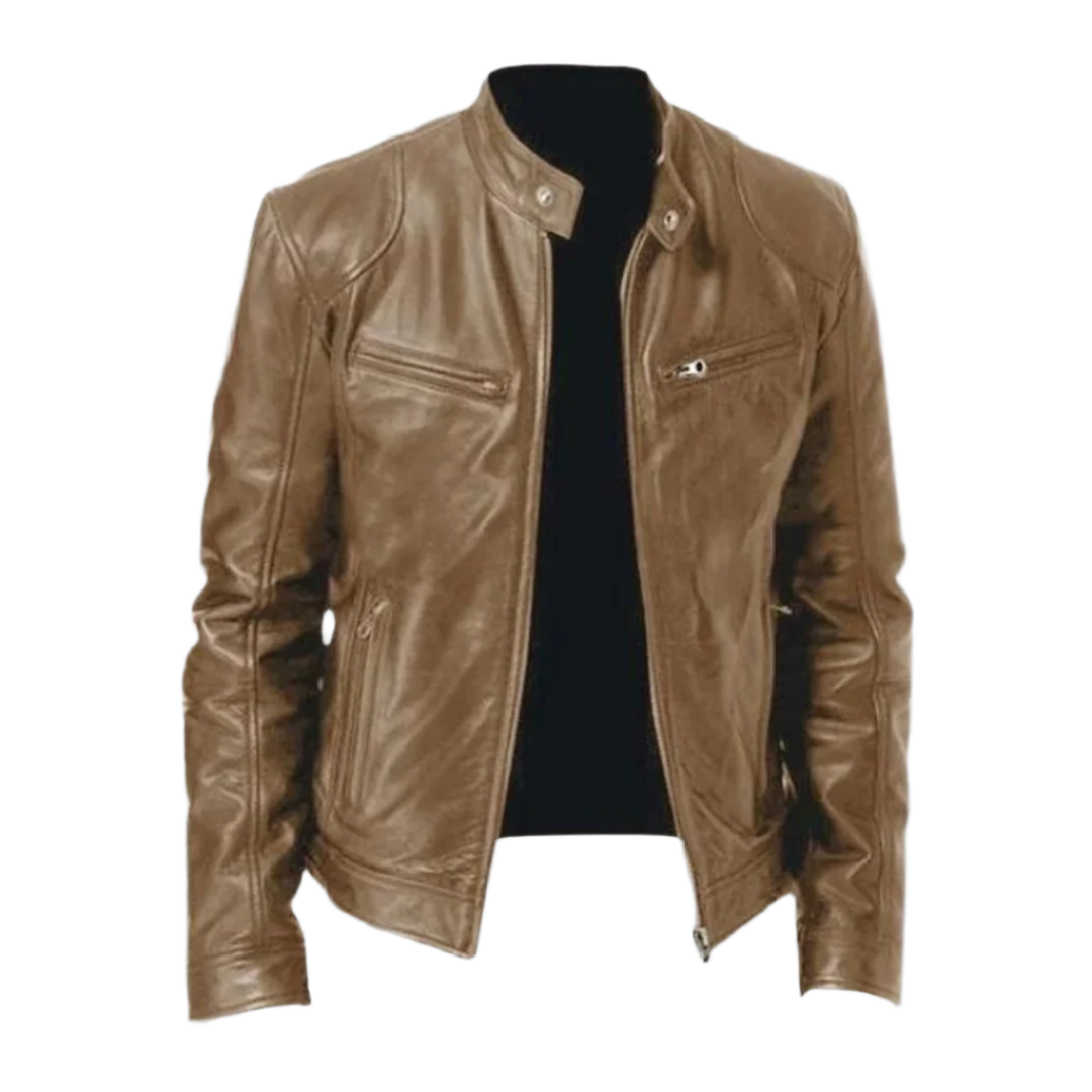 Giacca in pelle da uomo David - Giacca elegante e resistente con stile moderno e confortevole