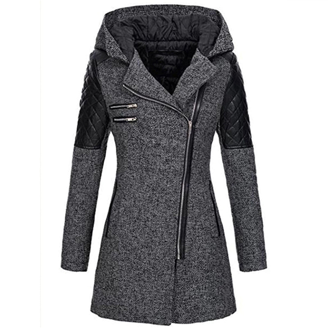 Jhey Manteau Long d’Hiver Femme – Design Chaud à Capuche avec Coupe Élégante pour Froid