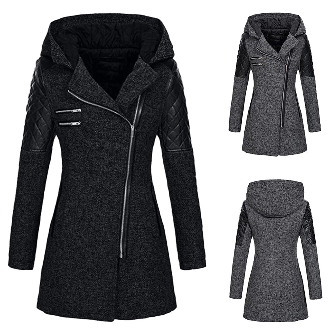 Jhey Manteau Long d’Hiver Femme – Design Chaud à Capuche avec Coupe Élégante pour Froid