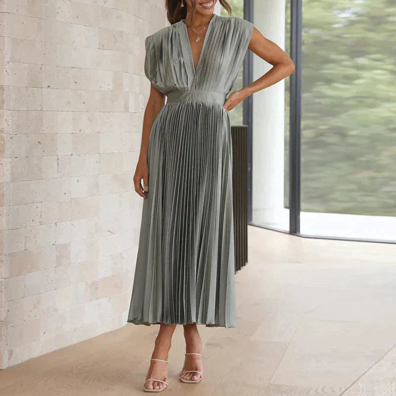 Abito plissettato da donna Denise - Eleganza senza tempo e texture sofisticata, colori multipli