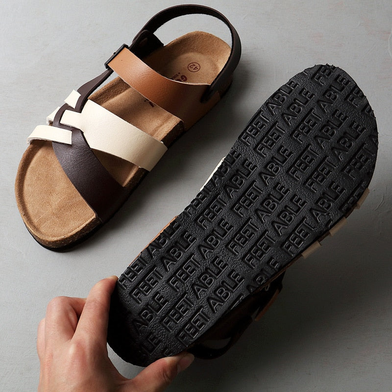 Sandali da donna Kim - Sandali in pelle con suola comoda e design senza tempo per l'uso quotidiano