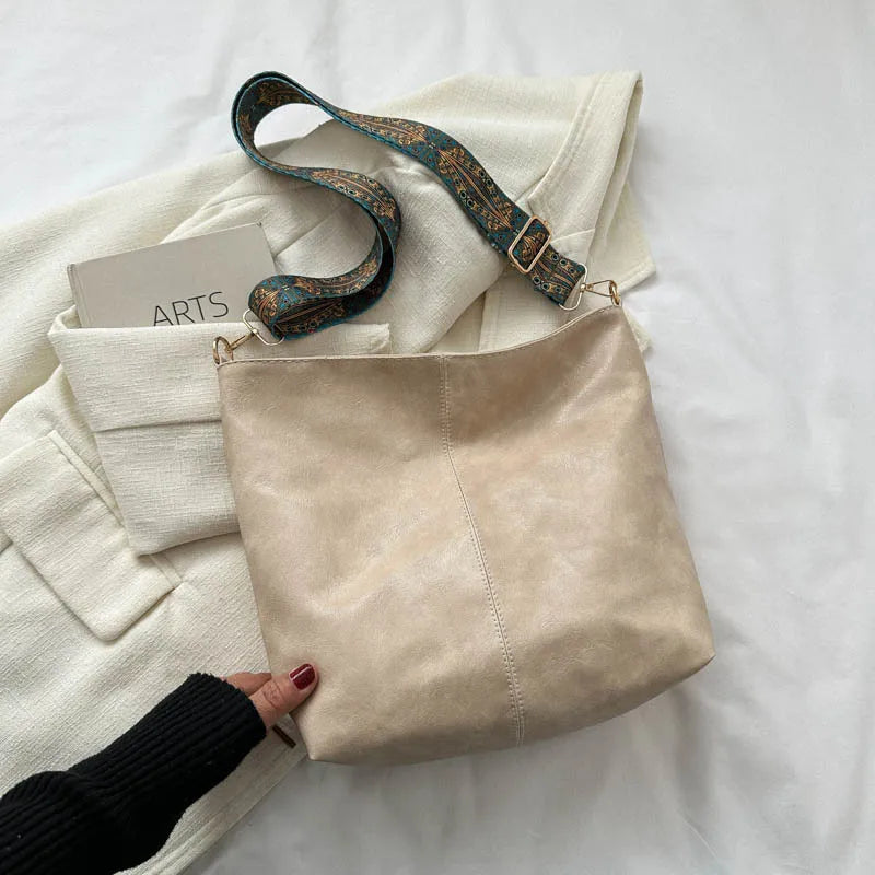 Borsa da donna Zaria - Elegante borsa a tracolla in vera pelle vintage