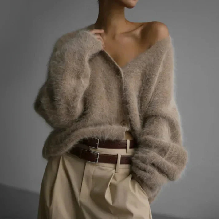 Ella Pull en Cachemire Femme – Cardigan Ample Élégant & Confort Doux Intemporel