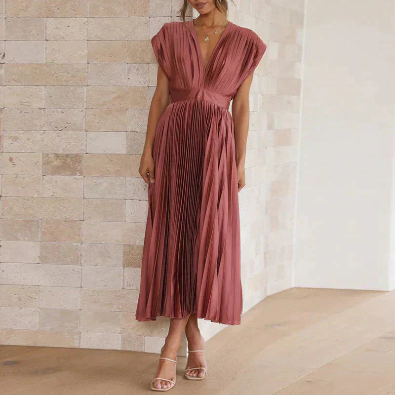 Abito plissettato da donna Denise - Eleganza senza tempo e texture sofisticata, colori multipli