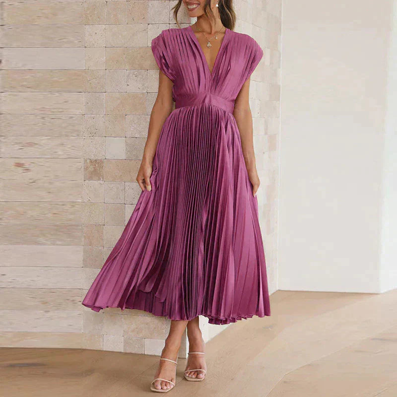 Abito plissettato da donna Denise - Eleganza senza tempo e texture sofisticata, colori multipli