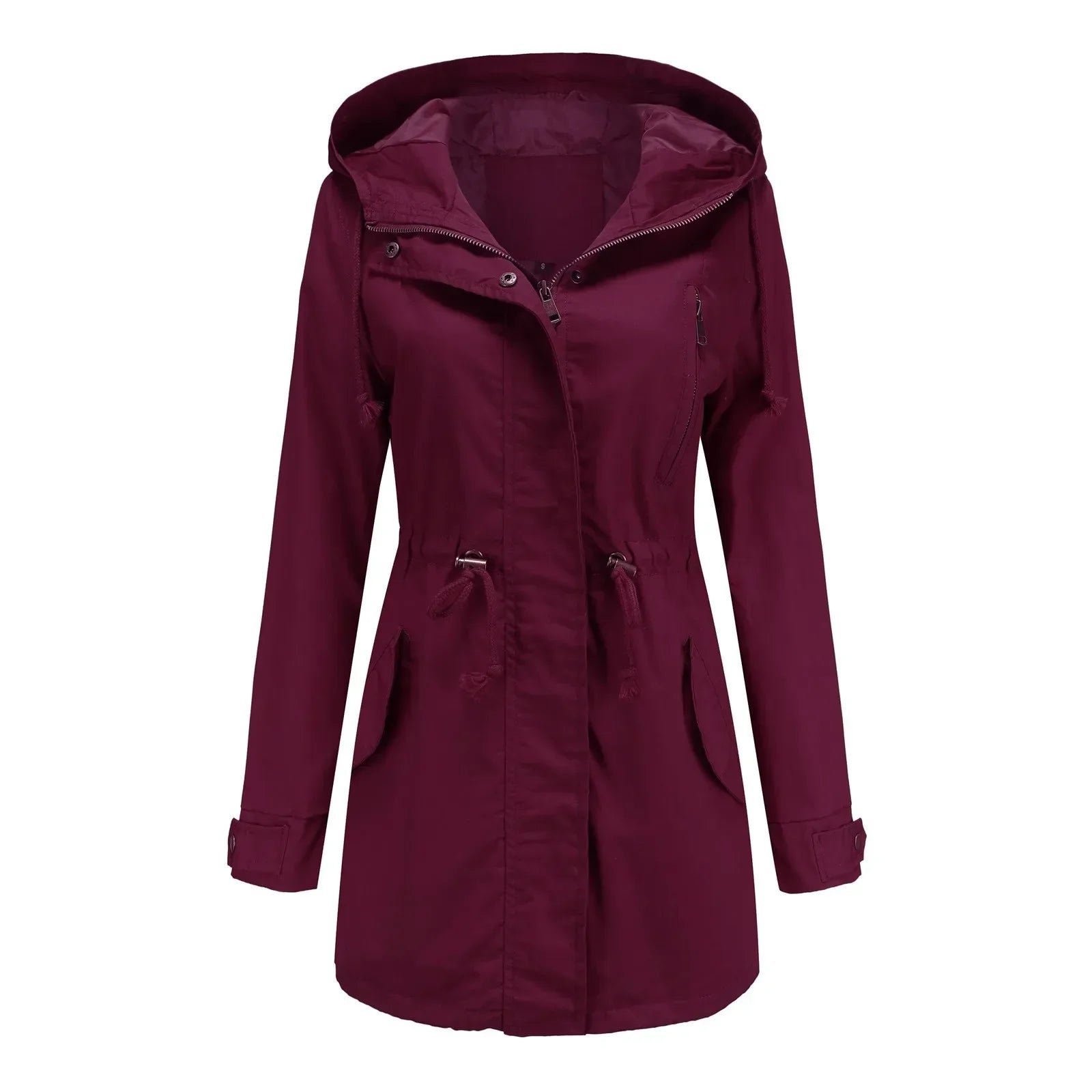 Stella Parka Longue Femme – Capuche Intégrée, Isolation Chaude & Fermeture Zippée