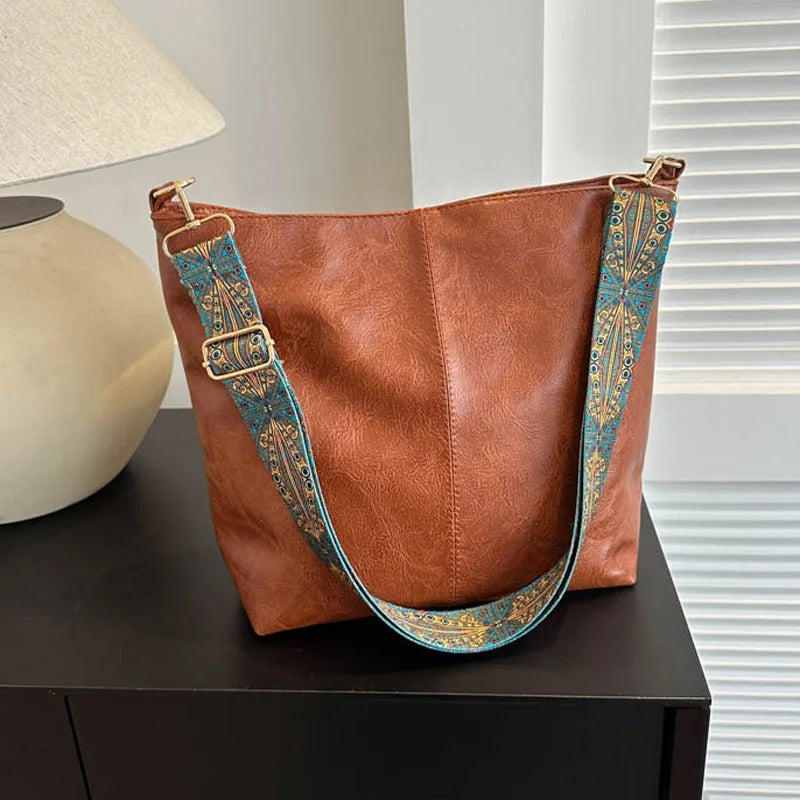 Borsa da donna Zaria - Elegante borsa a tracolla in vera pelle vintage
