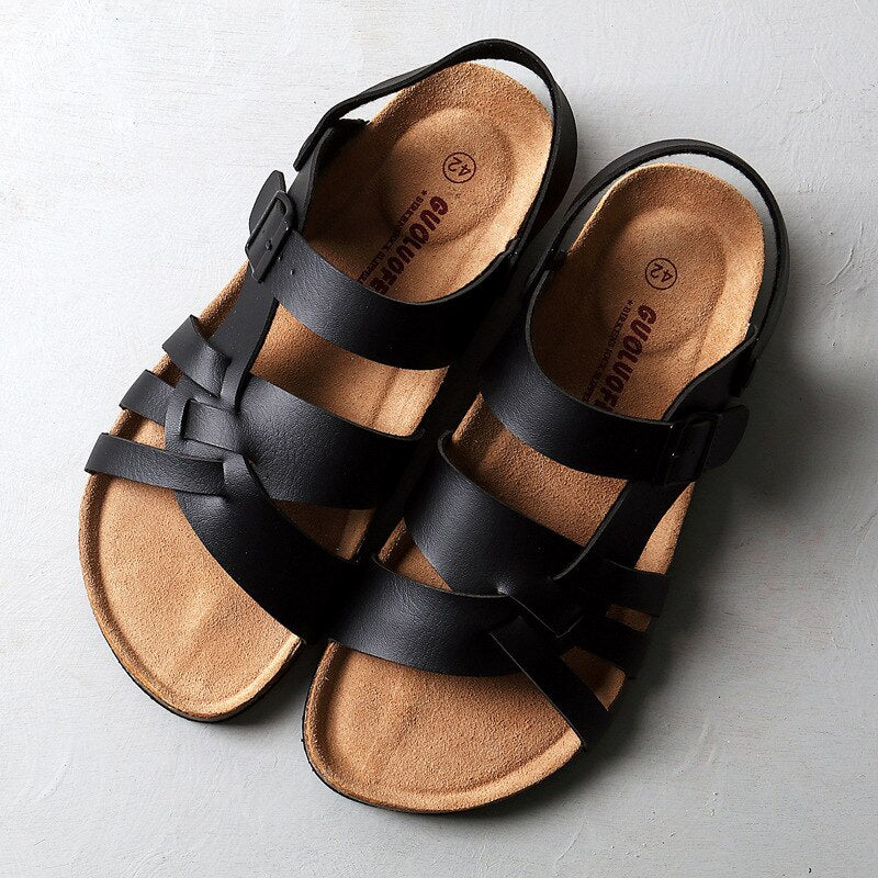 Sandali da donna Kim - Sandali in pelle con suola comoda e design senza tempo per l'uso quotidiano