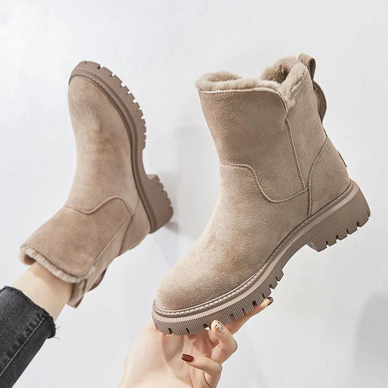 Hope Bottes d’Hiver Femme – Chaudes Bottes en Daim Doux avec Doublure Confortable & Semelle Antidérapante