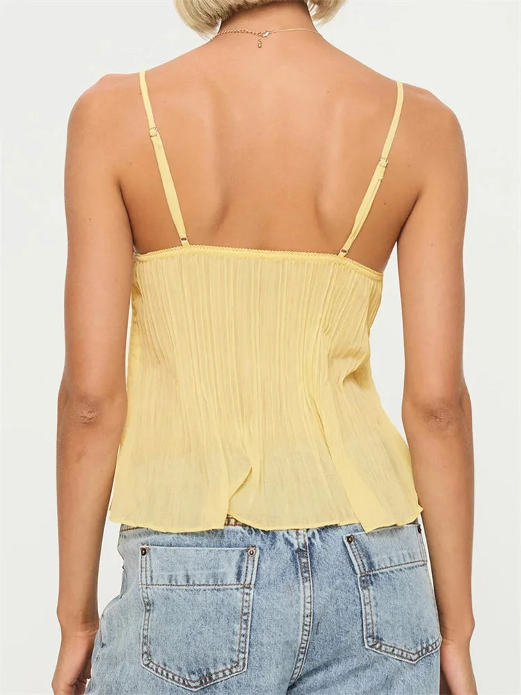 Top da donna Hedwig – Top leggero in pizzo con spalline regolabili e dettagli eleganti