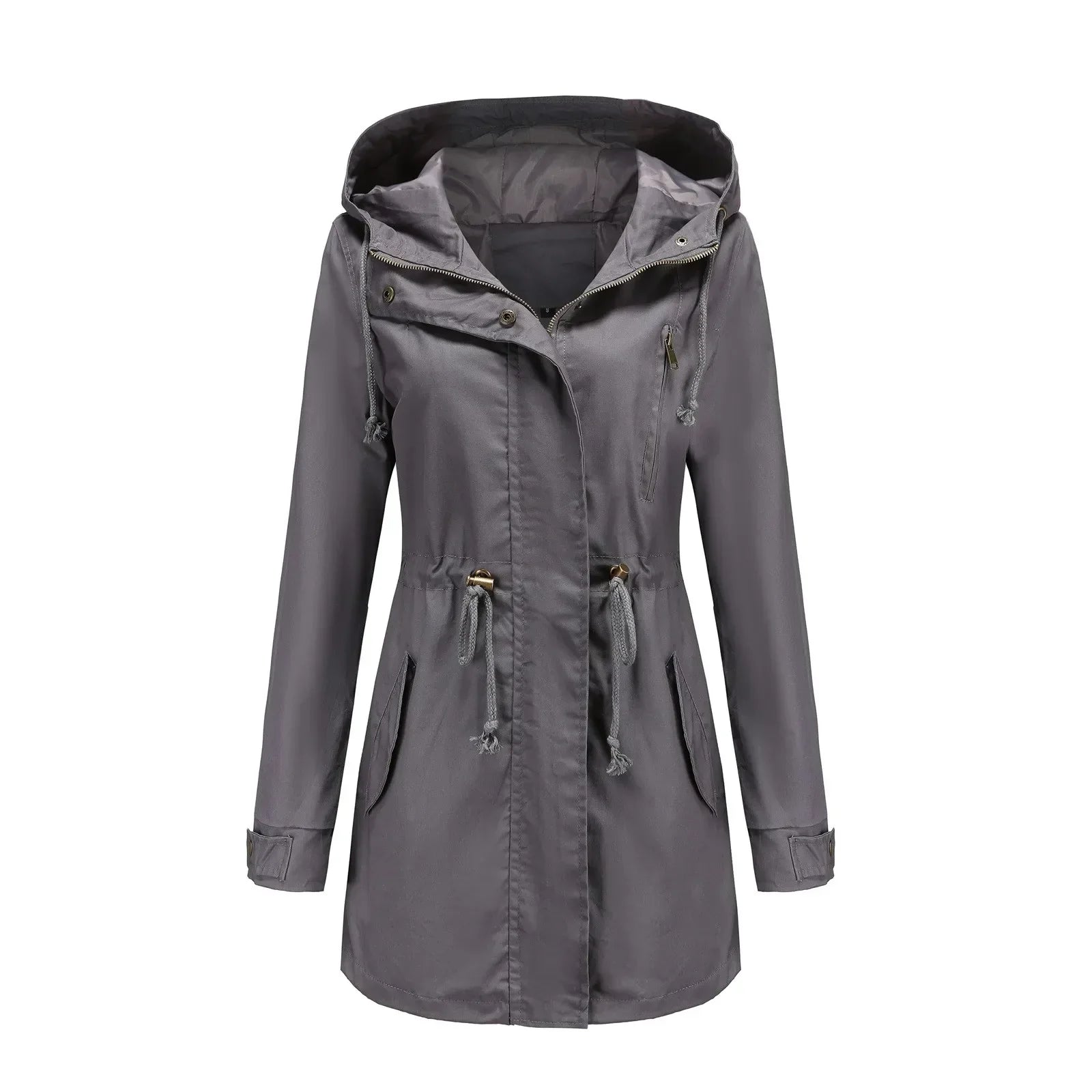 Stella Parka Longue Femme – Capuche Intégrée, Isolation Chaude & Fermeture Zippée