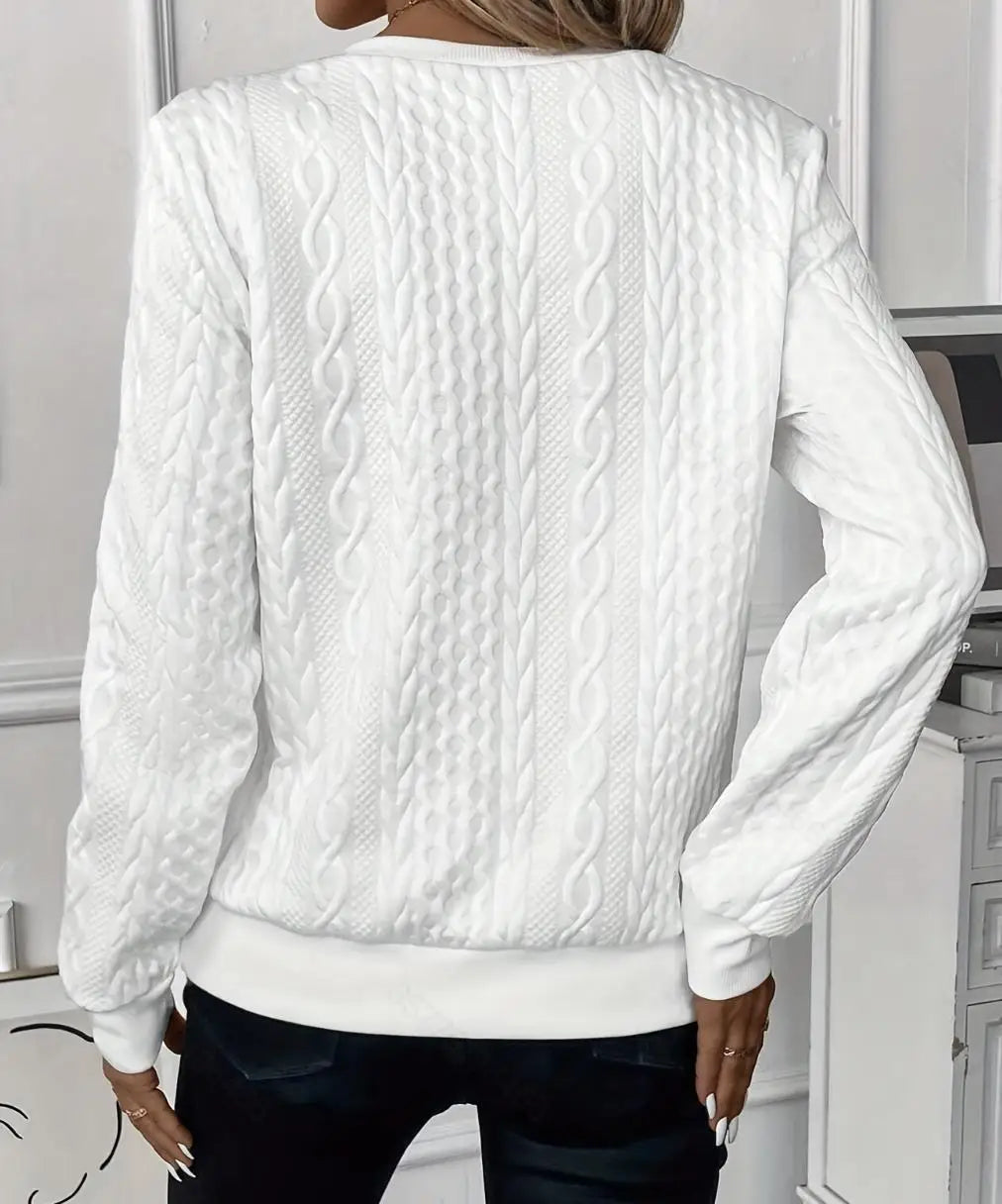 Margaux Sweat Femme Hiver – Pull Zippé Confortable en Maille avec Design Élégant