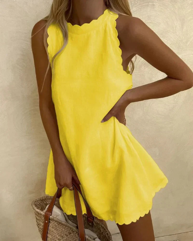 Abito estivo corto da donna Odalys - Design leggero senza maniche per abbigliamento casual e da spiaggia