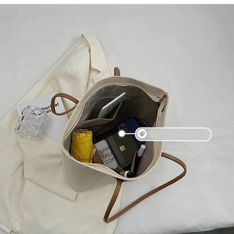 Jivika Sac à Main Femme – Grand Fourre-Tout en Simili Cuir avec Compartiment Spacieux & Poches Intérieures