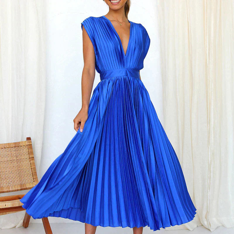 Abito plissettato da donna Denise - Eleganza senza tempo e texture sofisticata, colori multipli
