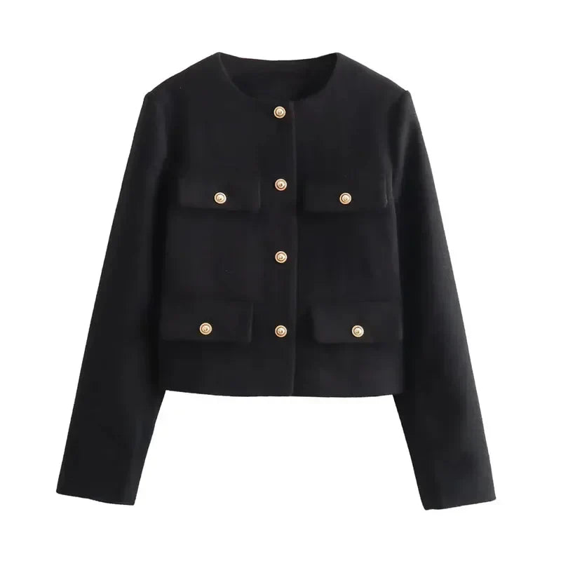 Cappotto da donna Maisy - Elegante cappotto classico con eleganti bottoni decorativi