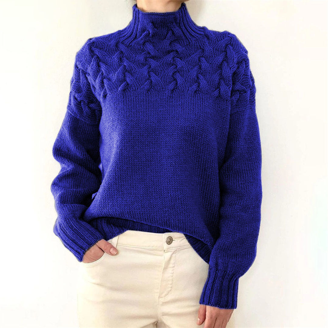 Maglione da donna Mikayla - Maglione dolcevita lavorato a maglia caldo ed elegante per l'inverno