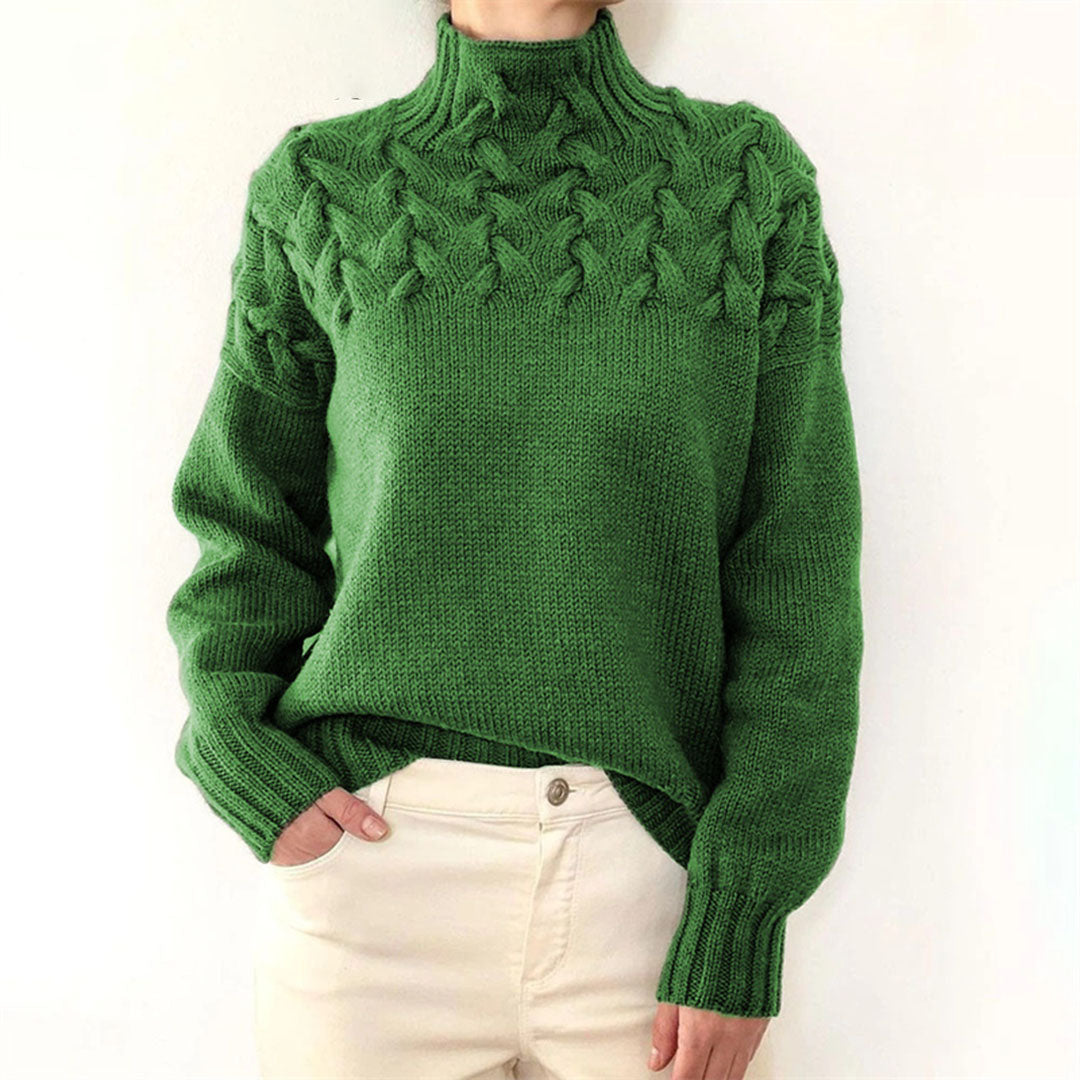 Maglione da donna Mikayla - Maglione dolcevita lavorato a maglia caldo ed elegante per l'inverno