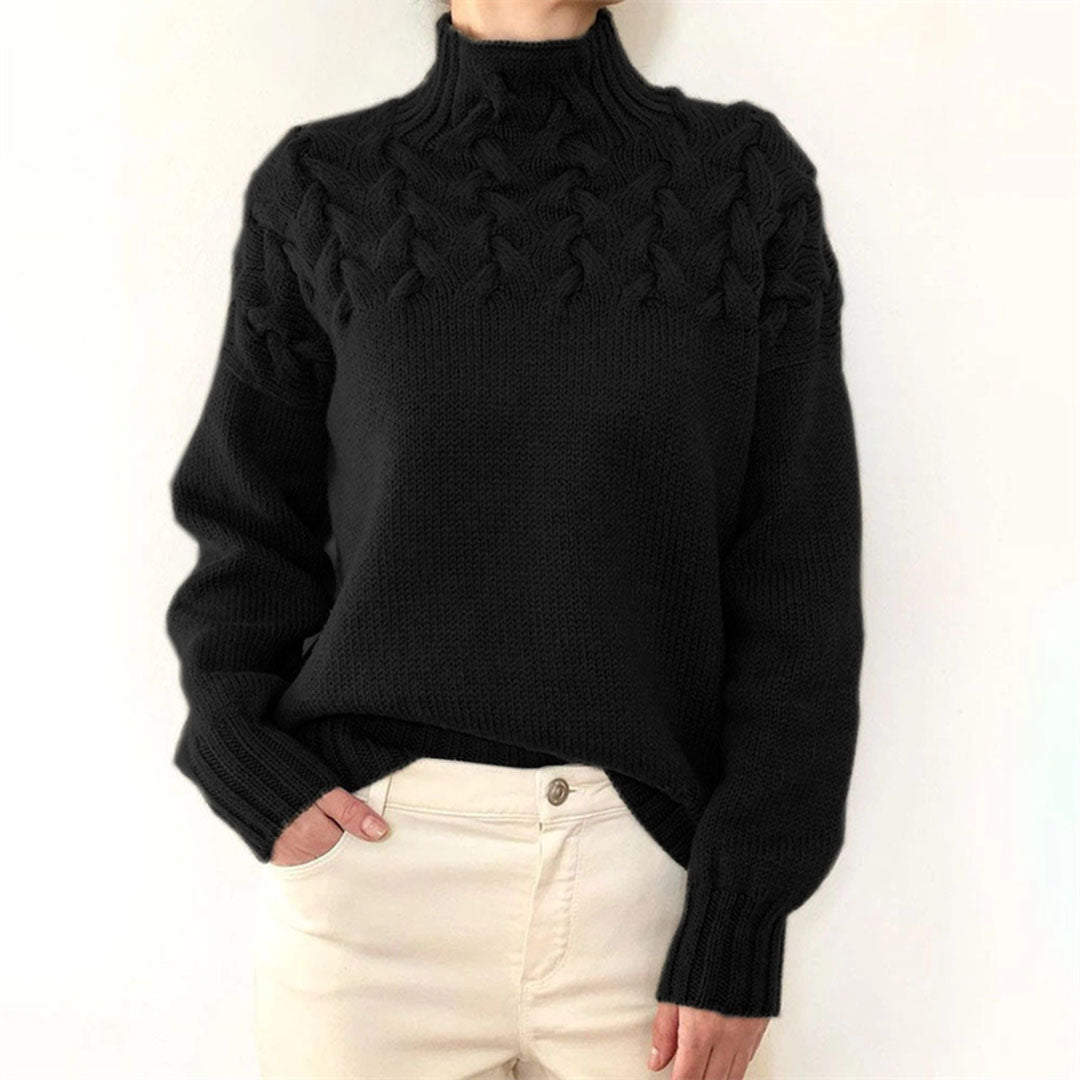 Maglione da donna Mikayla - Maglione dolcevita lavorato a maglia caldo ed elegante per l'inverno