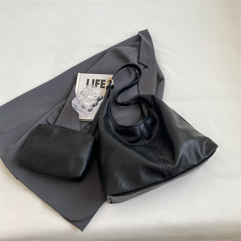 Kailani Sac Shopper Femme – Grand Cabas Vintage en Cuir Végan avec Pochette Intérieure