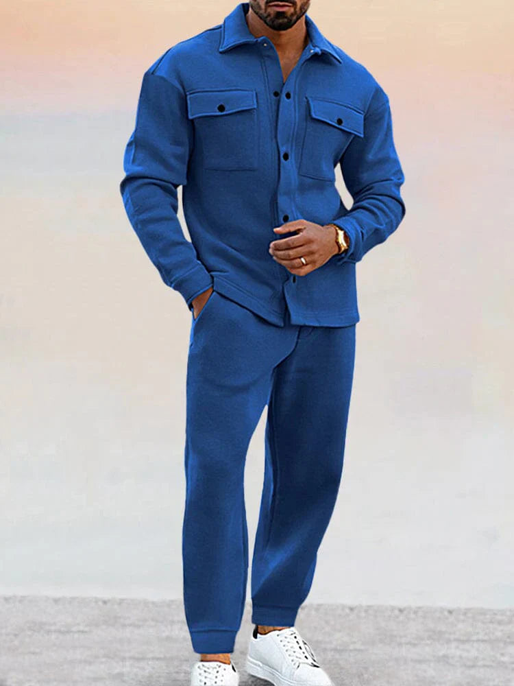 James Classic Men's Suit Set – Fitted Blazer & Matching Pants for Business or Formal Events