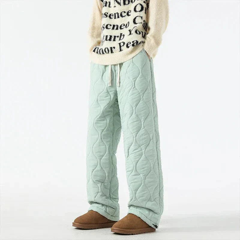 Logan Pantalon Hiver Matelassé Homme – Pantalon Chaud Doublé Polaire avec Coupe Ample & Taille Élastique