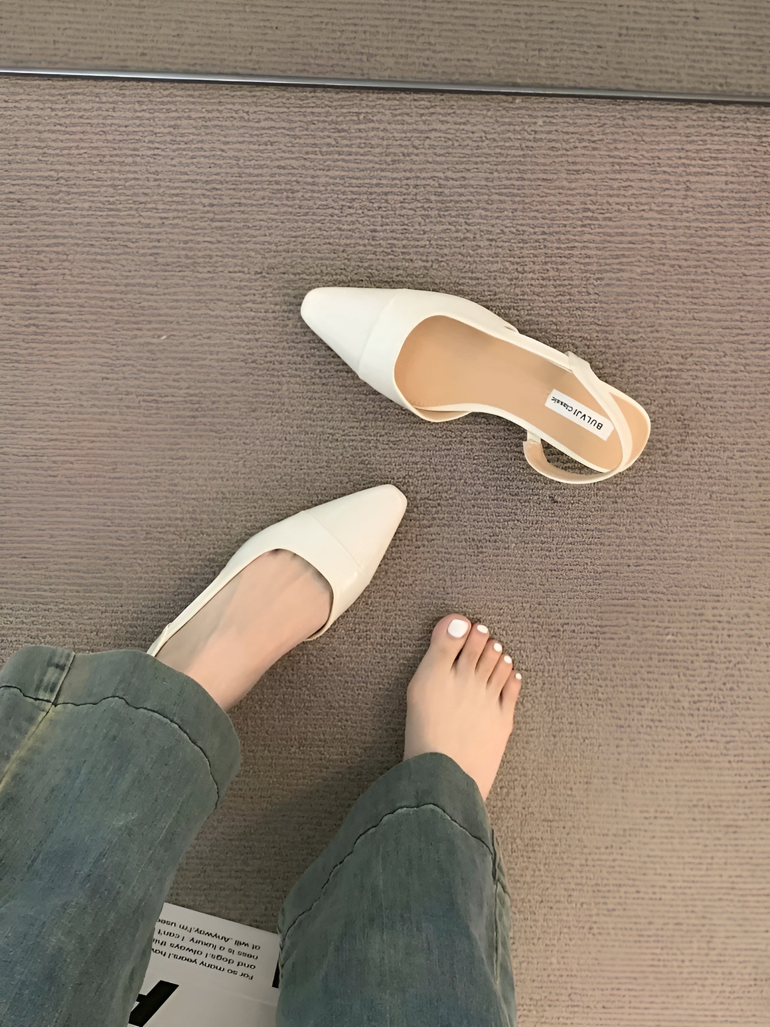 Ballerine da donna Camille - Eleganti scarpe con punta affilata e tacco quadrato comodo