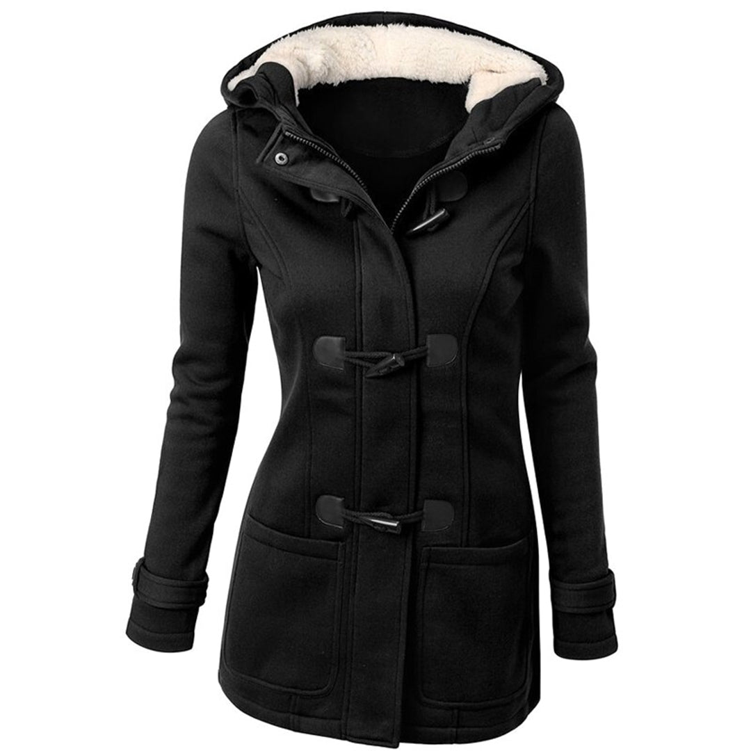 Cappotto invernale lungo da donna Katalina - Elegante, caldo con cappuccio integrato e pratiche tasche