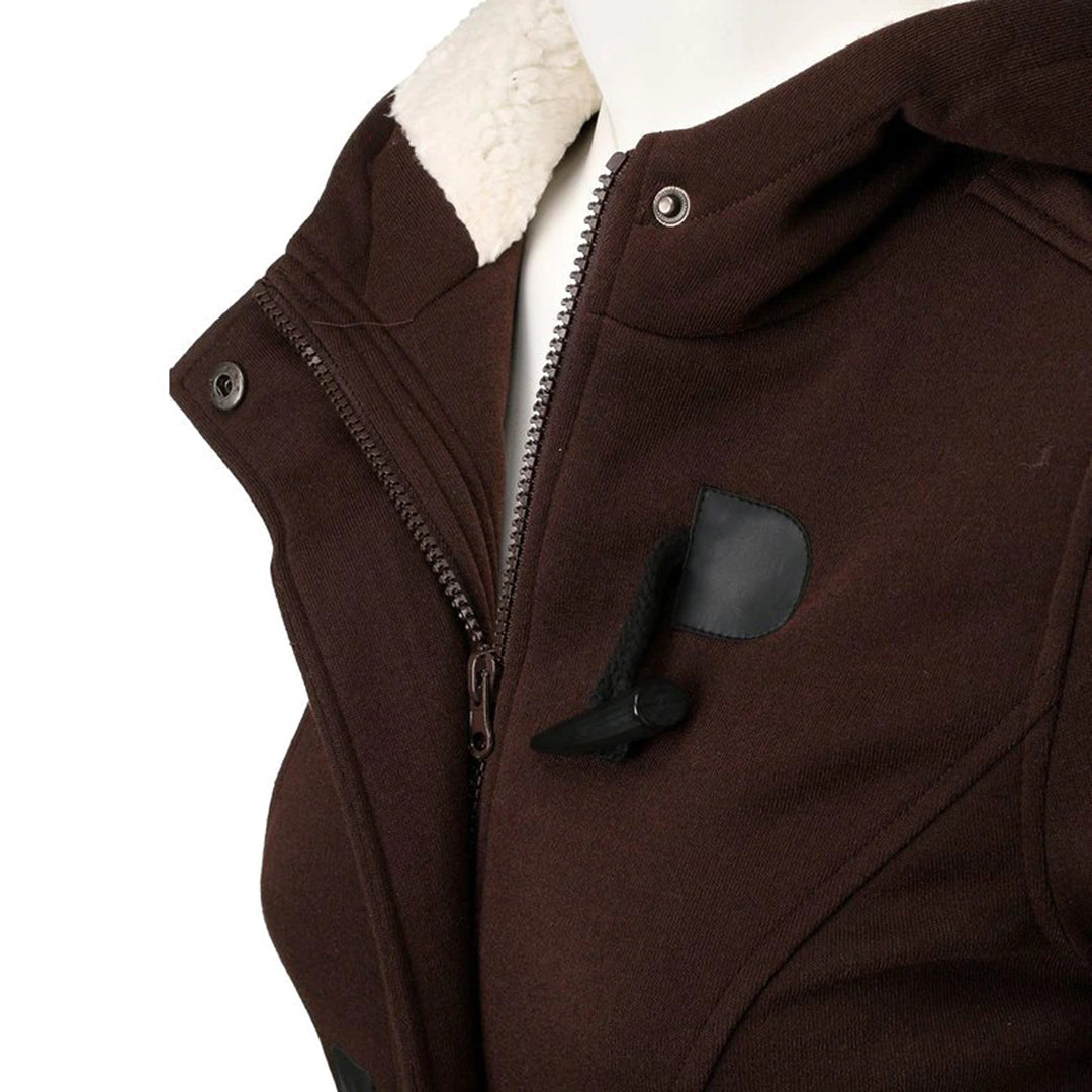 Cappotto invernale lungo da donna Katalina - Elegante, caldo con cappuccio integrato e pratiche tasche