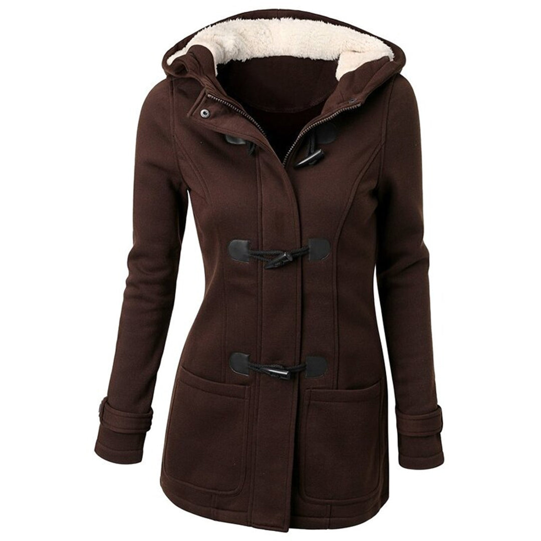 Cappotto invernale lungo da donna Katalina - Elegante, caldo con cappuccio integrato e pratiche tasche