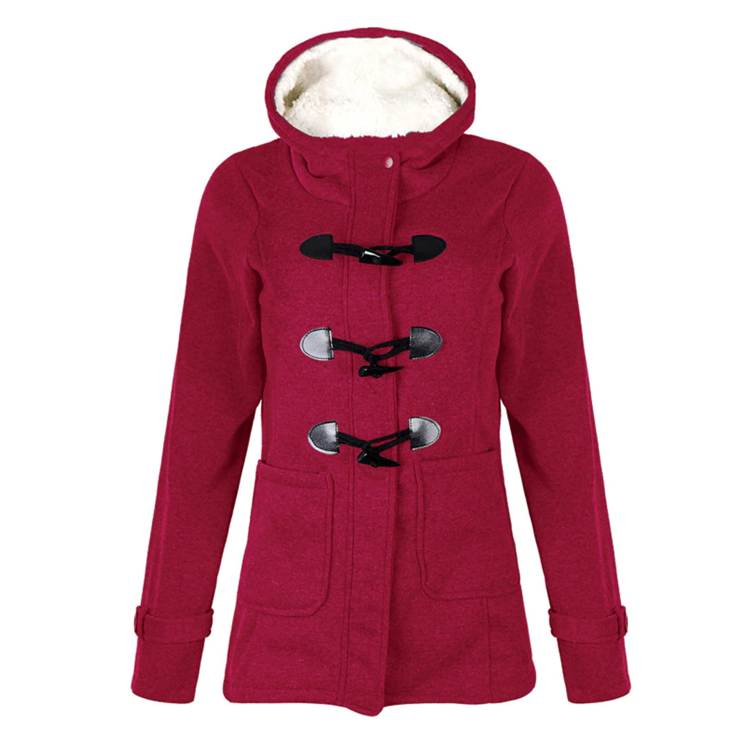 Cappotto invernale lungo da donna Katalina - Elegante, caldo con cappuccio integrato e pratiche tasche
