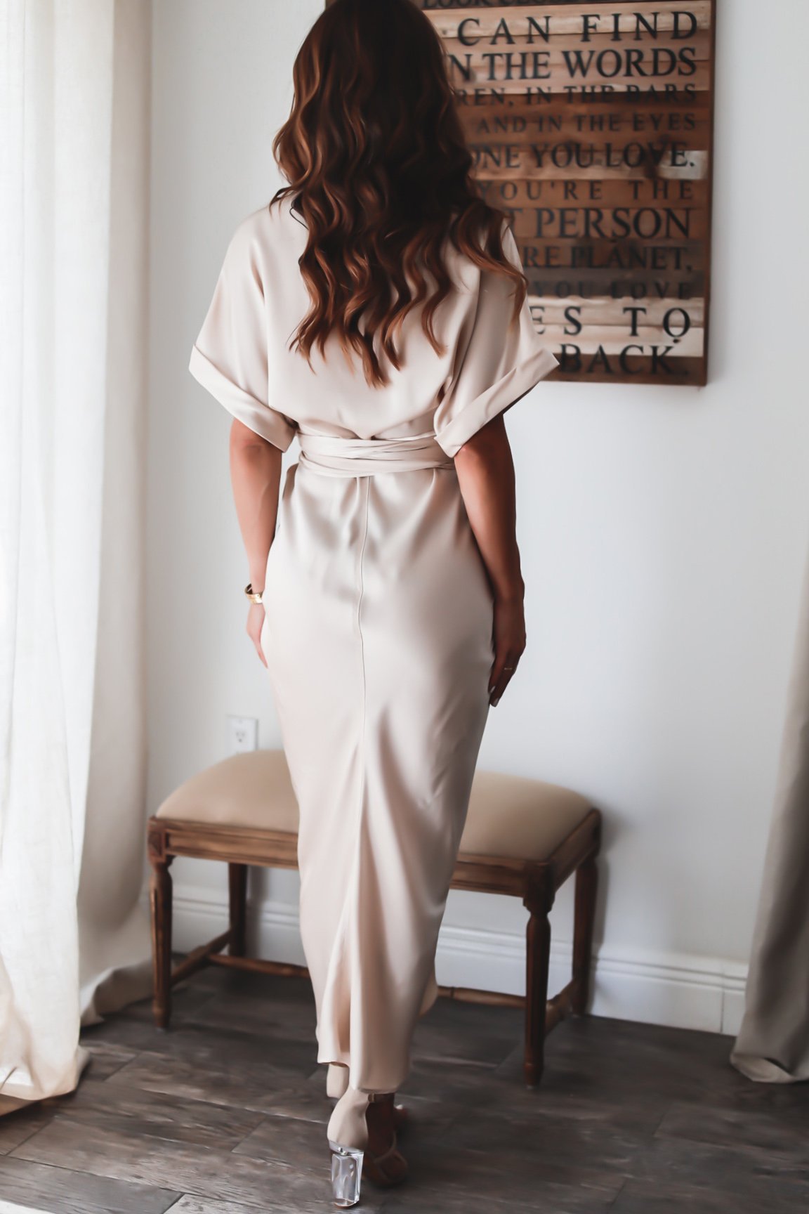Robe de Soirée Femme Julia – Robe Longue Élégante en Polyester Aéré avec Détails Tendance