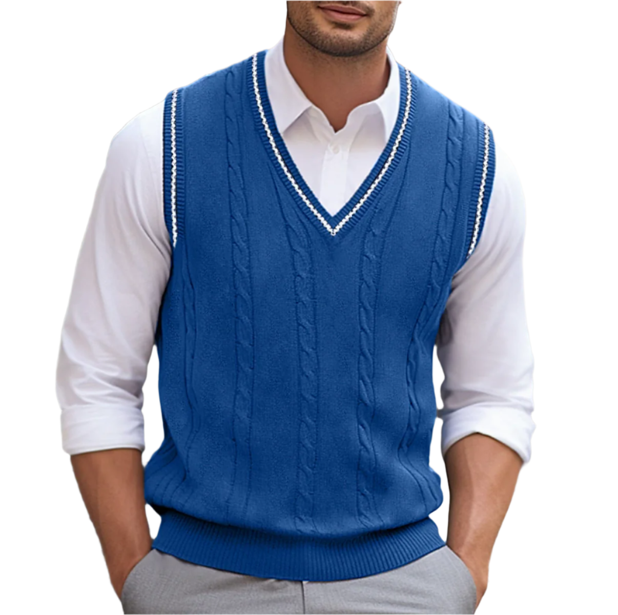Maglione da uomo Kyson - Maglione senza maniche con scollo a V, elegante e comodo, stile moderno 