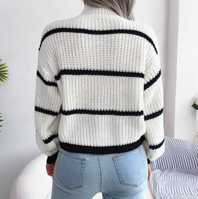 Ariyah Pull Femme – Pull à Col Montant en Maille Douce Chic & Confortable pour l’Hiver