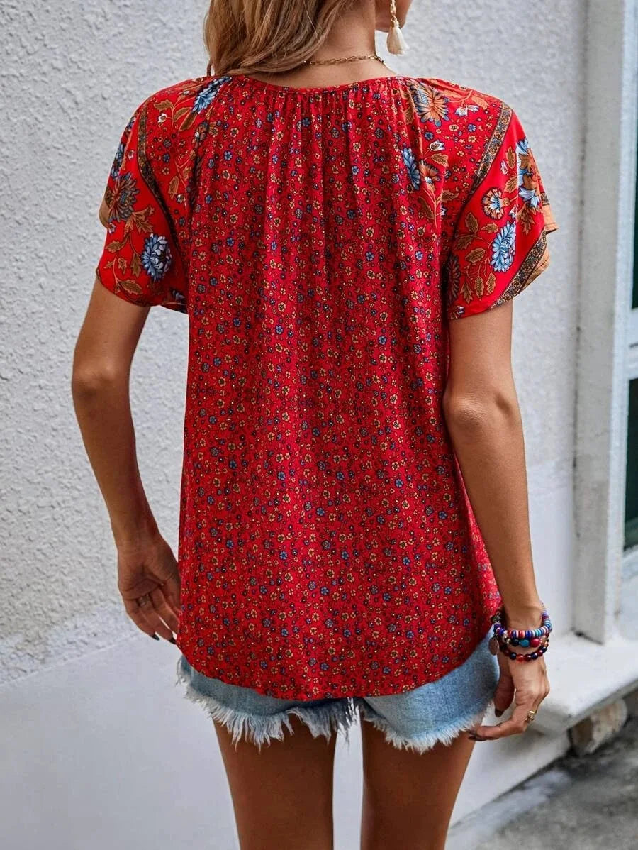Camicetta da donna Kataleya - Elegante top a maniche corte con vestibilità senza tempo e stile versatile