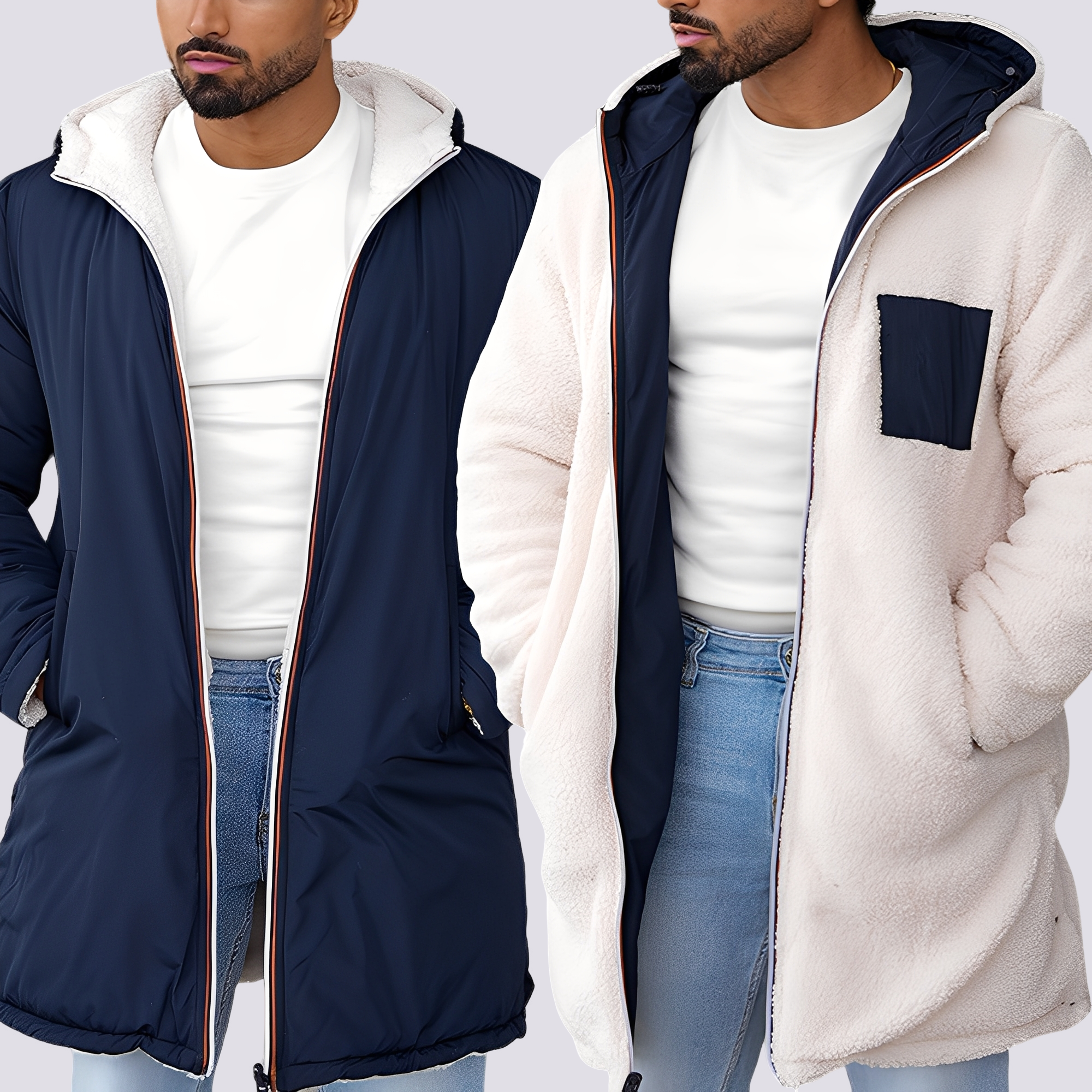 Hubert Veste Thermique pour Homme – Teplý zimní kabát s moderním designem pro každodenní a venkovní použití