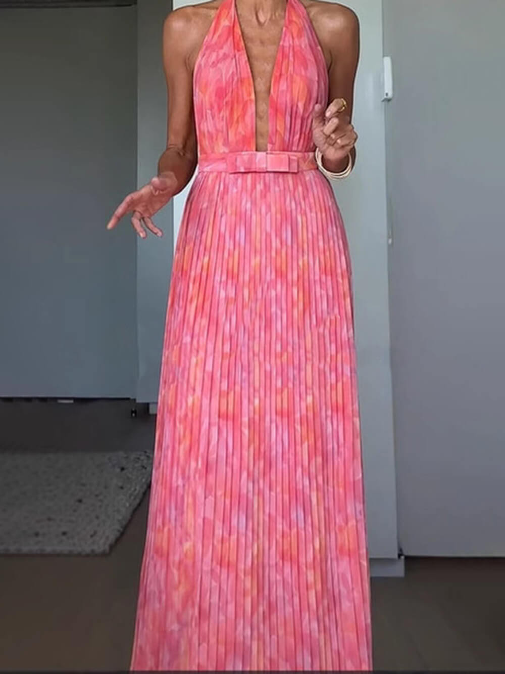 Abito da sera da donna Serenelya - Elegante e chic abito lungo senza schienale per occasioni speciali