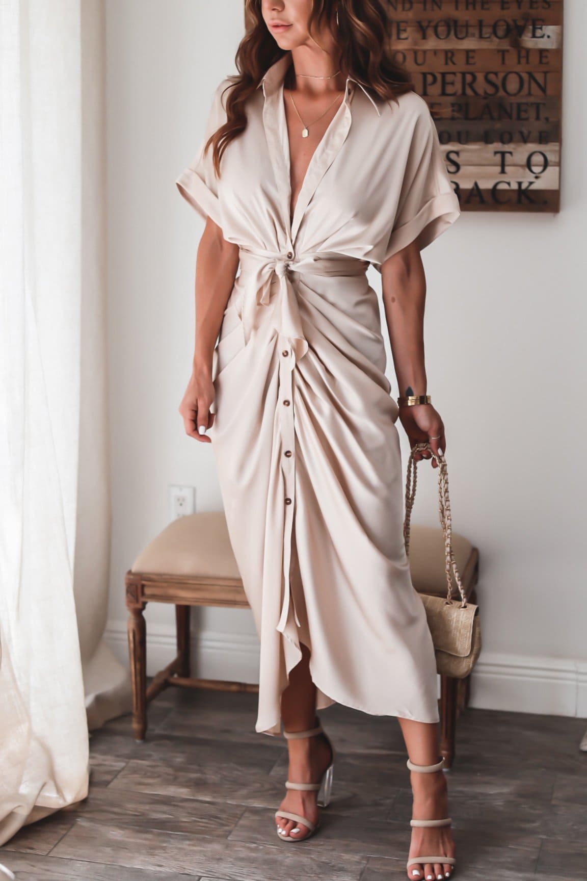 Robe de Soirée Femme Julia – Robe Longue Élégante en Polyester Aéré avec Détails Tendance