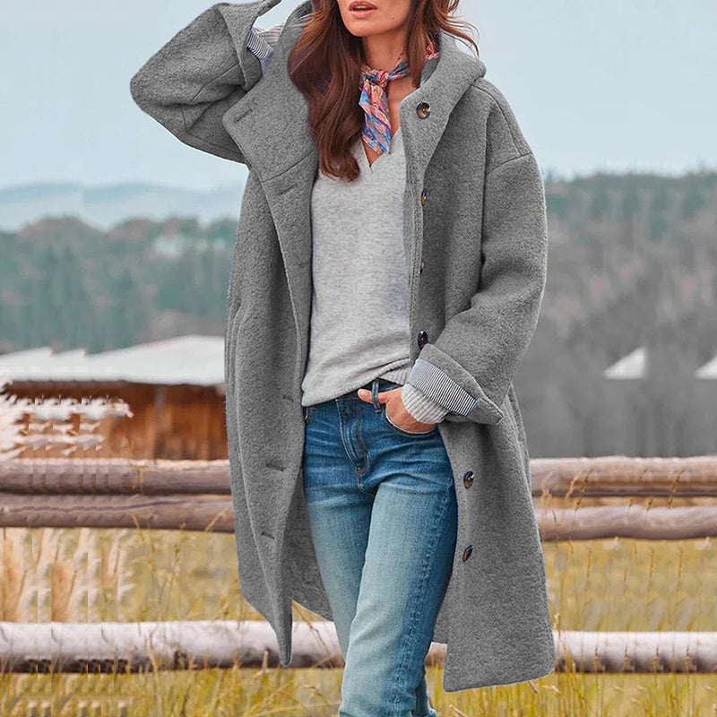 Hadley Manteau d’Hiver Femme – Veste Chaude avec Capuche Élégante & Coupe Féminine